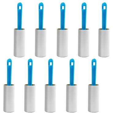 Imagem de Kit 10 Removedor De Pelos Adesivo Giratório 60 Folhas 20cm