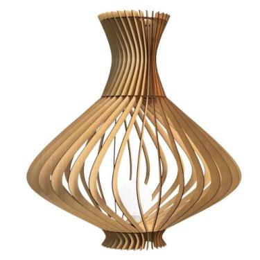 Imagem de Luminária De Chão Tribal - Mdf Cru - LENOBRE