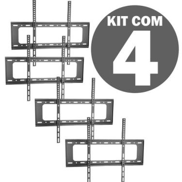 Imagem de Kit Suporte Universal Até 75Kg 40 a 80 Pol de Parede Fixa TVs Qled Ole