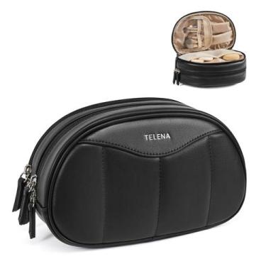 Imagem de Bolsa de maquiagem Telena Medium Travel Vegan Leather Women