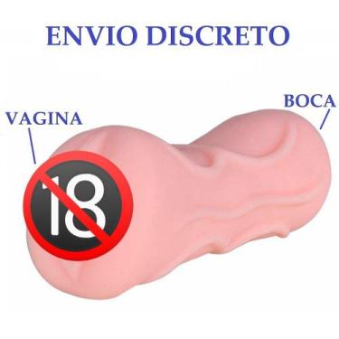 Imagem de Masturbador masculino vagina boca duplo 16,5x5,5cm maig
