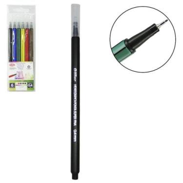 Imagem de caneta hidrografica colors 0,4mm super fina com 6 pecas na solapa - DA