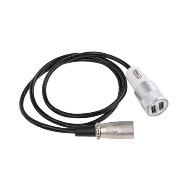 Imagem de Kokiya Adaptador de carregamento XLR de 3 pinos para USB, conversor multifuncional, universal, plugue de conversão de carregamento para veículos elétricos, Sem Exibição de Voltagem