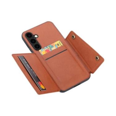 Imagem de Capa De Couro Para Celular Samsung Galaxy S25 Ultra S24 FE S23 S22 Ult