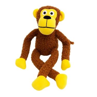 Imagem de Brinquedo Mordedor Pelúcia Macaco Grande Com Apito 40 cm - Savana Pet