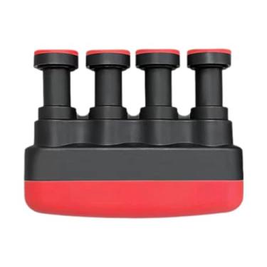 Imagem de rockible Exercitador de dedos Fortalecedor de preensão de mão Auxiliar de treinamento de força de dedos Pinça de mão, Vermelho Preto
