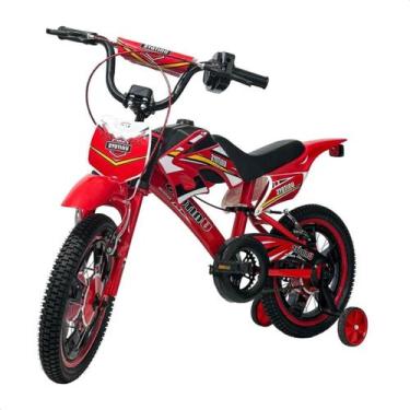 Imagem de Bicicleta Infantil Aro 16 Cross Vermelha Bike Motocross - Unitoys