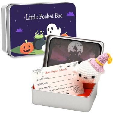Imagem de JULEASEL Little Pocket Boo, Cute Mini Boo in Tin Box, Adopt a Ghost, Travel Buddy, for Friends, Coworkers, Ghost Lovers