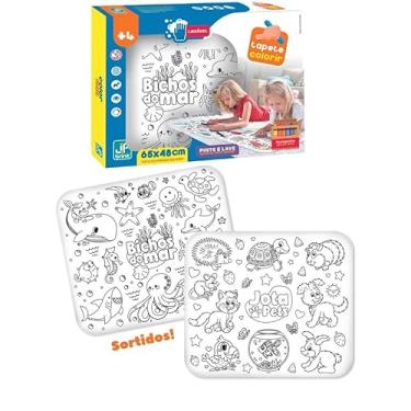 Imagem de Tapete Infantil Colorir Lavável 50cm Com 12 Canetinhas