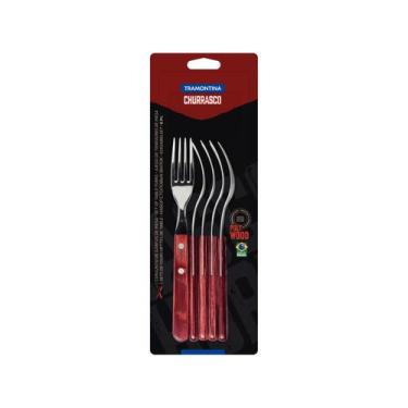 Imagem de Kit Churrasco 6 Peças Tramontina - Polywood 21110/670, Vermelho, 6