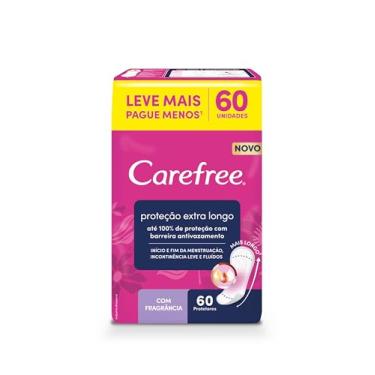 Imagem de CAREFREE® Protetor Diário Proteção Extra Longo Com Fragrância 60 unidades