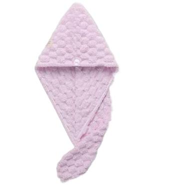 Imagem de Toalha Grossa Mágica Para Cabelo Secar Rápido Touca Banho microfibra (novo lilás)