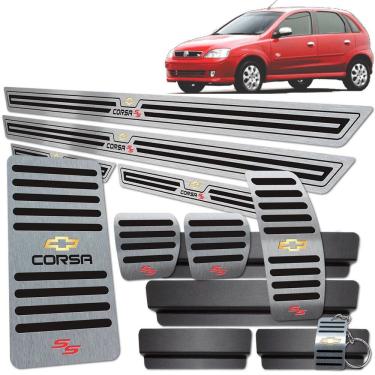 Imagem de Pedaleira Manual Soleira Descanso Corsa SS 2005 A 2009 Preto