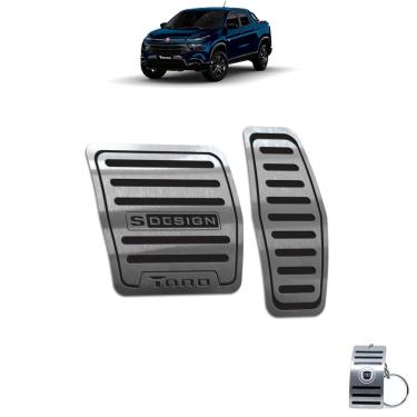 Imagem de Pedaleira Automático Fiat Toro S-Design Aço Inox Preto