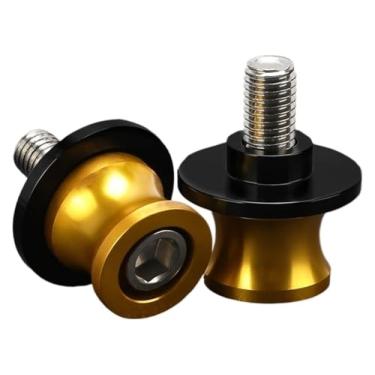 Imagem de BYYINGSUS Acessórios de motocicleta de 8 mm Carretéis de braço oscilante parafusos de suporte deslizantes compatíveis com Z800 Z 800 2013-2017 2018 2019 2020 2021 2022 2023 (ouro M8)