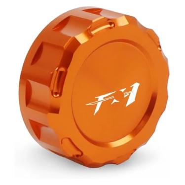 Imagem de Tampa do reservatório mestre do cilindro de fluido de freio traseiro CNC compatível com universal FZ1 FZ 1 FZ1S FZ6 FAZER/FZ6R/FZ6S/FZ6N todos os anos (laranja)