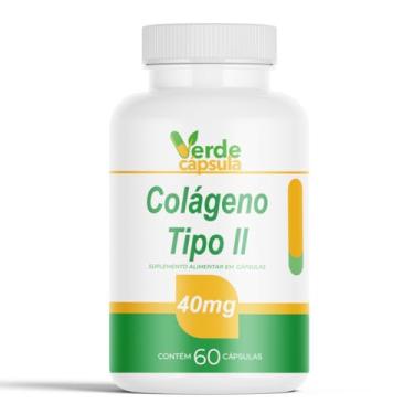 Imagem de Colágeno Tipo 2 40mg 60 Cápsulas - Colágeno Não Desnaturado (Não Hidrolisado) - Suplemento Alimentar em Cápsulas - Verde Cápsula