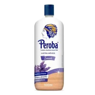 Imagem de Lustra Móveis Peroba Lavanda 500mL, Limpeza de Móveis, Laqueados, Fogões, Geladeiras, Mármores e Granitos, Fórmula à Base de Cera de Carnaúba e Silicone.