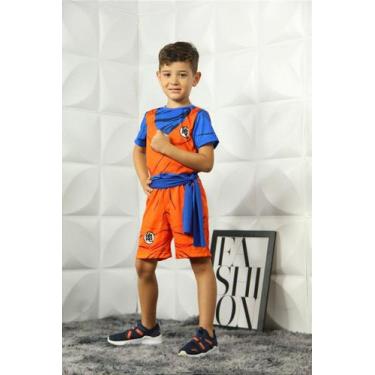 Imagem de Fantasia Infantil Goku Menino - Dia das Crianças - Tecido 100% Poliést