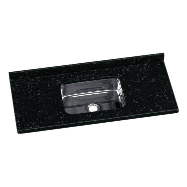 Imagem de Pia de Cozinha Mármore Sintético 120x55cm com Cuba Aço Inox Multimóveis CR20472