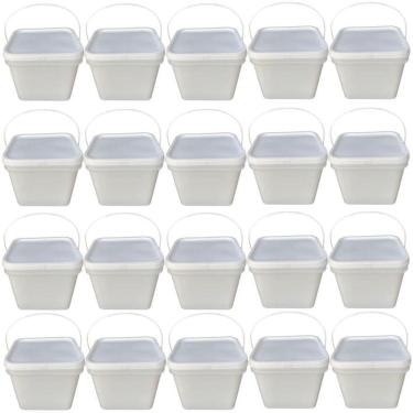 Imagem de Balde retang 3.6 lts com tampa ursinho tupperware-20pç