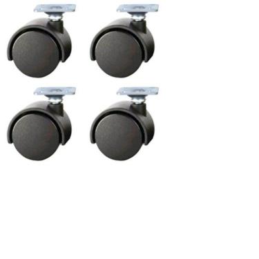Imagem de Rodinha Rodizio Giratório Kit  8 Peças 4cm Giro 360 Resistente Versáti