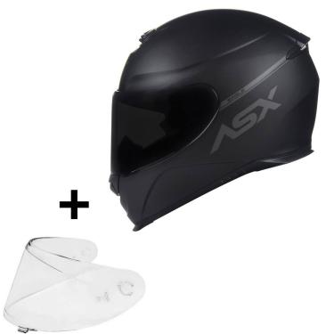 Imagem de Capacete Masculino Feminino Asx Eagle Preto Fosco + Viseira