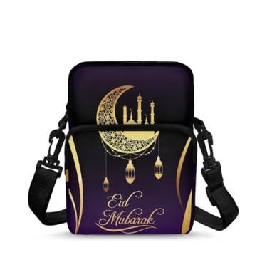 Imagem de Ecaestolph Bolsa tiracolo feminina pequena carteiro tiracolo bolsa transversal bolsa de armazenamento bolsa, Eid Decor Roxo, One Size