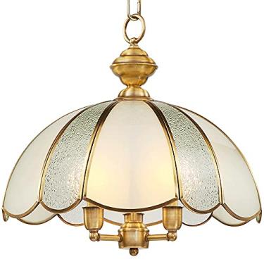 Imagem de Lustre de latão, luzes suspensas, lustre retrô, corredor, entrada, lustre, sala de estar, restaurante, luzes pendentes, abajur de vidro, altura ajustável, E143