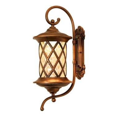 Imagem de Luminária de parede externa europeia estilo americano retrô iluminação externa à prova d'água jardim quintal casa portão varanda luminária LED, luminária pendente de teto LED,