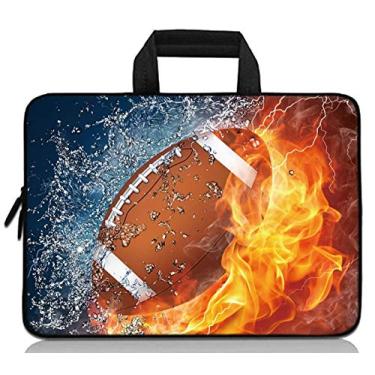 Imagem de Capa universal para tablet de 7 a 9 polegadas ultra-portátil, bolsa de transporte de neoprene compatível com Apple iPad mini, Samsung, Google, HP, Acer (Rugby Fire)