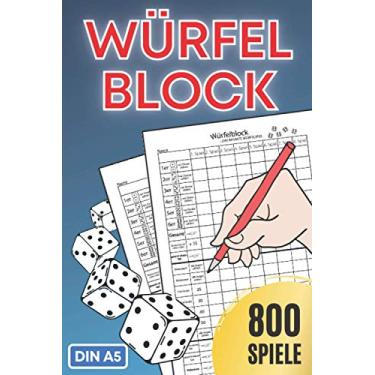 Imagem de Würfelspiel Gewinnblatt XXL für 800 Spiele: Würfelblock | Spielblatt | Spielblock | Ersatzblock | Familienspiele | Urlaubsspiel (German Edition)