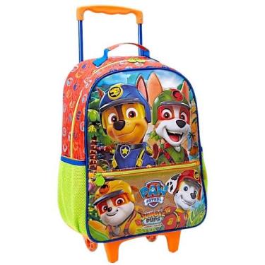 Imagem de Mochila Escolar Infantil com Rodinhas Escolar 16 Patrulha Canina Jungl