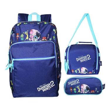 Imagem de Kit Mochila Divertidamente Costas Lancheira Estojo Oficial G
