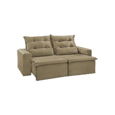 Imagem de Sofá Bia Veludo - Marrom  2,00m - Ferreira Estofados