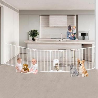Imagem de Baby Gate NexusSmash Extra Wide 152" com porta Cat, 6 painéis