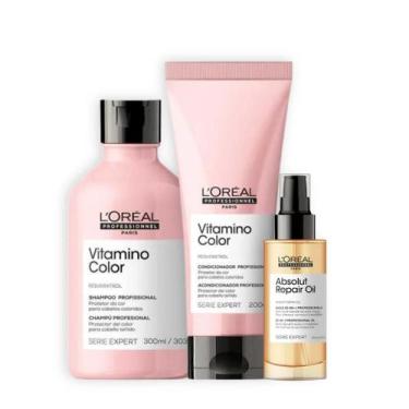 Imagem de Loreal Vitamino Color Sh 300ml + Cond 200ml + Oleo 90ml - Loreal Profi