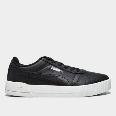 Imagem de Tênis Puma Carina Lux Bdp Feminino, Preto, Branco, 34