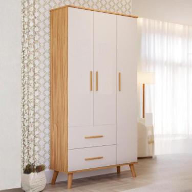 Imagem de Guarda Roupa Infantil 3 Portas 2 Gavetas 100% MDF Pé Palito - Faura, A