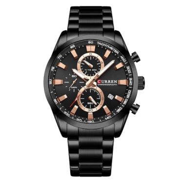 Imagem de Relógio Masculino Modelo 8445 à Prova D'água Pulseira em Aço 100% Funcional