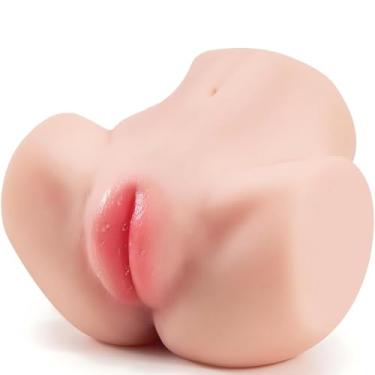 Imagem de Masturebastor 2 em 1 para homens sugando máquina de empurrar bolso de silicone quebra-cabeça masterburbatar realista mãos livres brinquedos adultos mastusbar masculino masturebastor para homens suéter