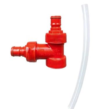 Imagem de Kit Adaptador Para Tampa De Carbonatação, 2 Tampas Com Trava De Esfera, 1 T, Tubo De EVA De 1m E 6,3 X 9,5mm Para Fabricação Caseira De Cerveja, Refrigerantes E Água Com Gás