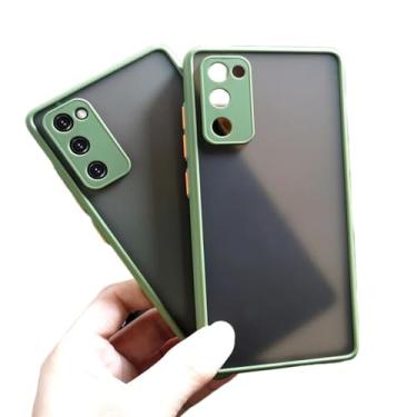 Imagem de Capa protetora para câmera, armadura fosca para celular samsung galaxy s20 s21 fe s22 s23 plus note 20 ultra 5g, verde, para s20 plus