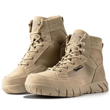 Imagem de FREE SOLDIER Botas De Trabalho Para Caminhadas À Prova D'Água Botas Táticas Masculinas 6 Polegadas Botas Militares Leves Botas Respiráveis Para O Deserto (Tan 9,5W Eua)