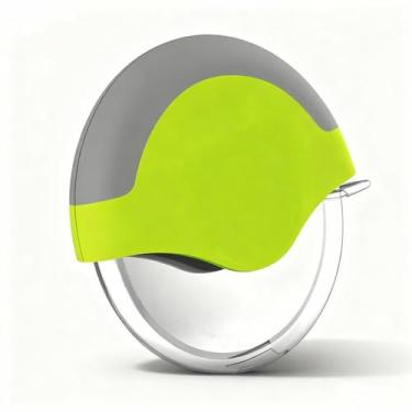 Imagem de Bestac Cortador de pizza de design premium – Cortador afiado de aço inoxidável com protetor de lâmina e tampa (verde)