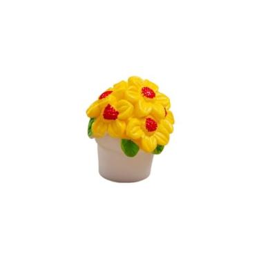 Imagem de Modelo de flor de resina colorida simulação de cacto série mini vaso de flores mini suculentas realistas micro (estilo F)