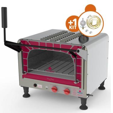 Imagem de Kit - Forno Assador Refratário Gás Prp-400 Mini Chef + Kit Gás - Progás