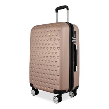 Imagem de Mala de Viagem Rígida ABS, 23kg, 4 Rodas Giratória 360°, Trava com Segredo, Divisória Interna, Mala para Despacho (Rosé Gold C1M)