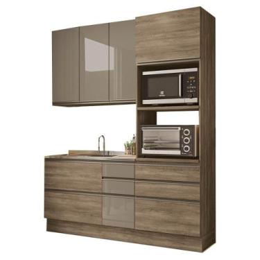 Imagem de Cozinha Modulada 3 Pecas 190 Cm Mdp Maxxi Nogal Kappesberg