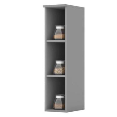Imagem de Armario Aereo Com Nicho Mdf 20 Cm Americana C360 Cinza Henn - MÓVEIS H